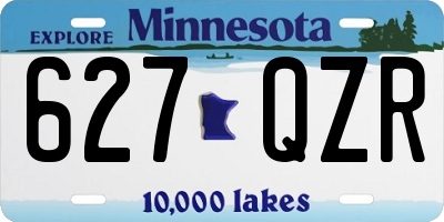 MN license plate 627QZR