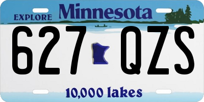 MN license plate 627QZS