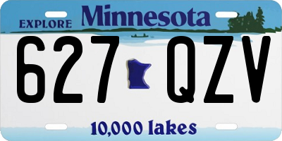 MN license plate 627QZV