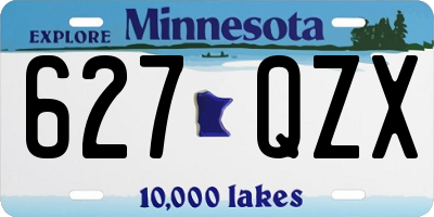 MN license plate 627QZX