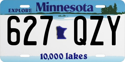 MN license plate 627QZY
