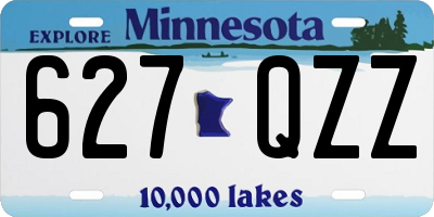 MN license plate 627QZZ