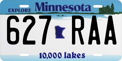 MN license plate 627RAA