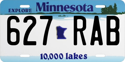 MN license plate 627RAB
