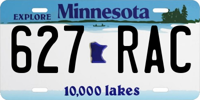 MN license plate 627RAC