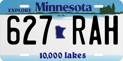 MN license plate 627RAH