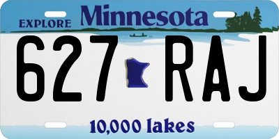 MN license plate 627RAJ