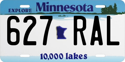 MN license plate 627RAL