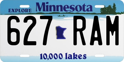 MN license plate 627RAM