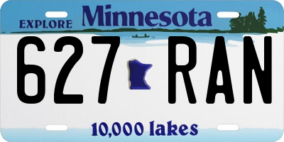 MN license plate 627RAN