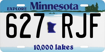 MN license plate 627RJF