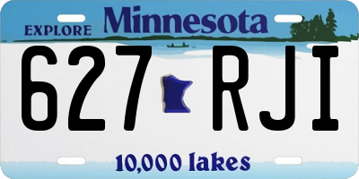 MN license plate 627RJI