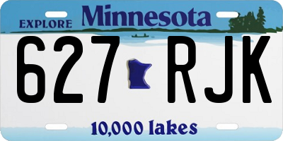 MN license plate 627RJK