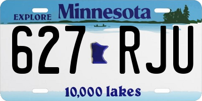 MN license plate 627RJU