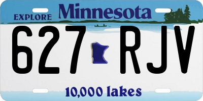 MN license plate 627RJV