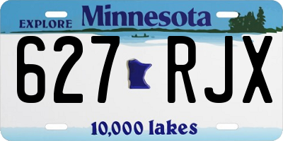 MN license plate 627RJX