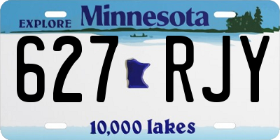 MN license plate 627RJY