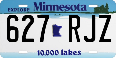 MN license plate 627RJZ