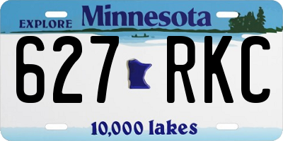MN license plate 627RKC