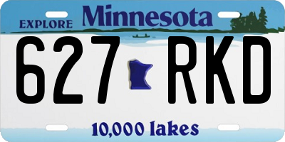 MN license plate 627RKD