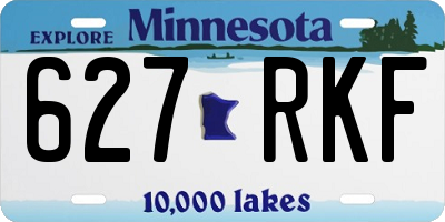 MN license plate 627RKF