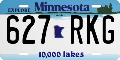 MN license plate 627RKG