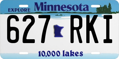 MN license plate 627RKI