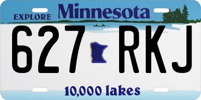 MN license plate 627RKJ