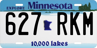 MN license plate 627RKM