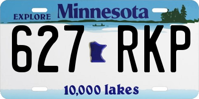 MN license plate 627RKP