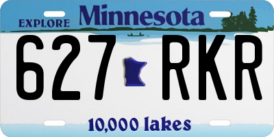 MN license plate 627RKR
