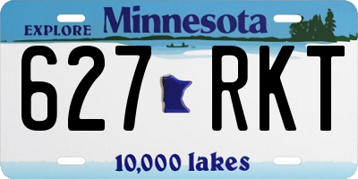 MN license plate 627RKT