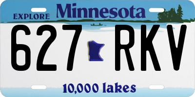 MN license plate 627RKV