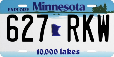 MN license plate 627RKW