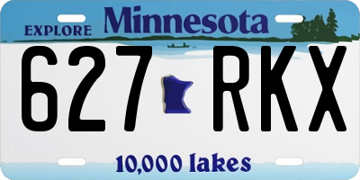 MN license plate 627RKX