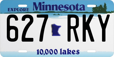 MN license plate 627RKY