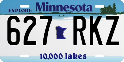 MN license plate 627RKZ
