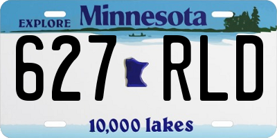 MN license plate 627RLD