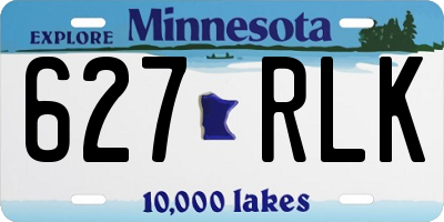 MN license plate 627RLK