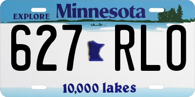 MN license plate 627RLO