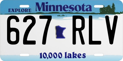 MN license plate 627RLV