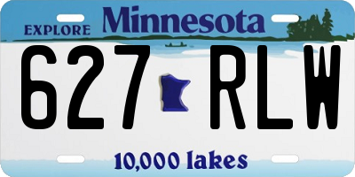 MN license plate 627RLW