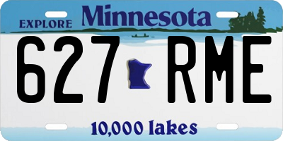MN license plate 627RME