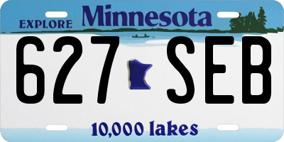 MN license plate 627SEB