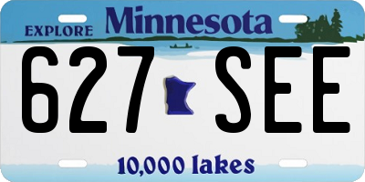 MN license plate 627SEE