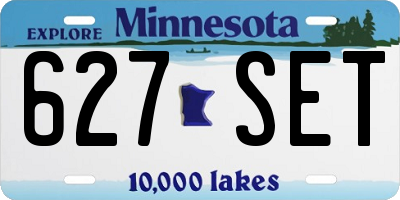 MN license plate 627SET