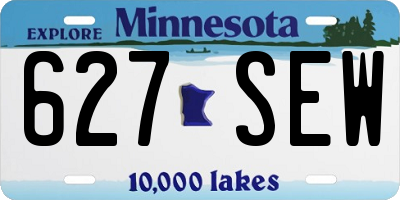 MN license plate 627SEW