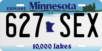 MN license plate 627SEX