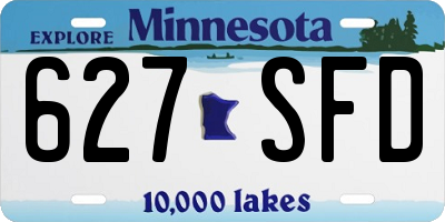 MN license plate 627SFD