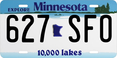 MN license plate 627SFO